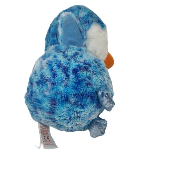 Ty Beanie Boos Ice Cube Blue Penguin Plush Stuffed Animal  2015 Glitter Eyes - Picture 5 of 8